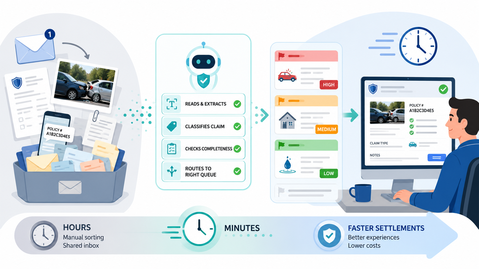 Cutting claims turnaround from days to hours with an AI triage agent